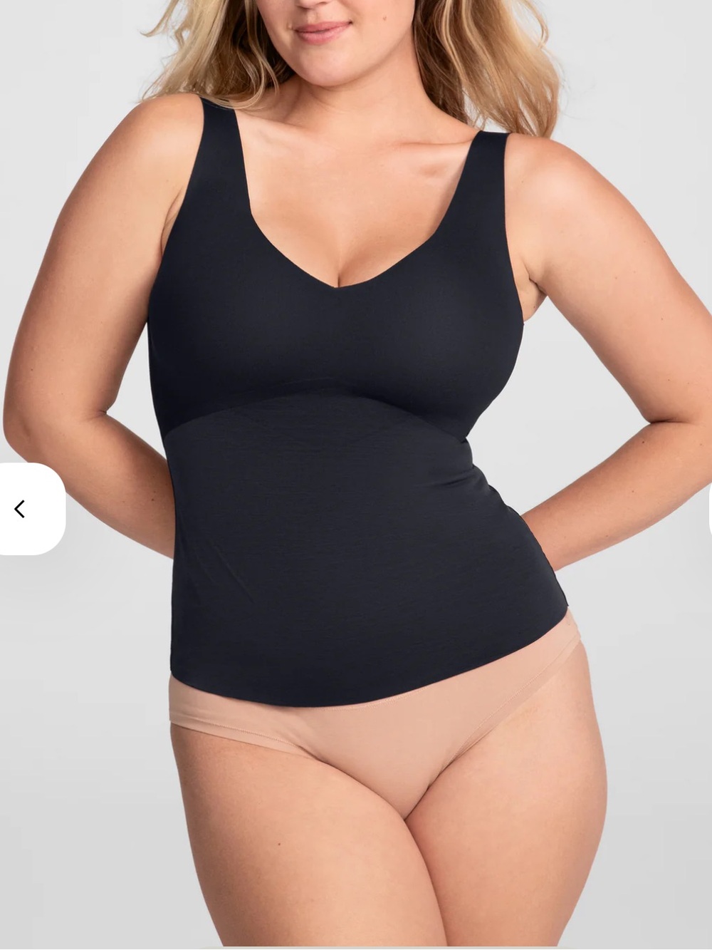 NWT Honeylove Black liftwear Seamless Shaping Tank - V-Neck Support Camisole